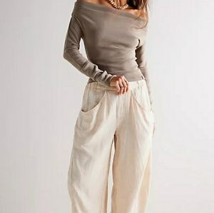 NWT Free People High Road Pull On Barrel Pants